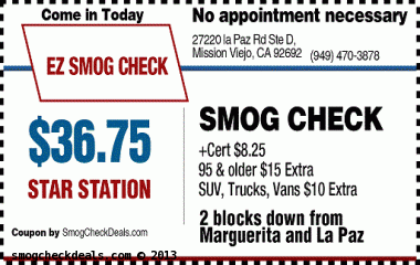 mission viejo smog check coupon